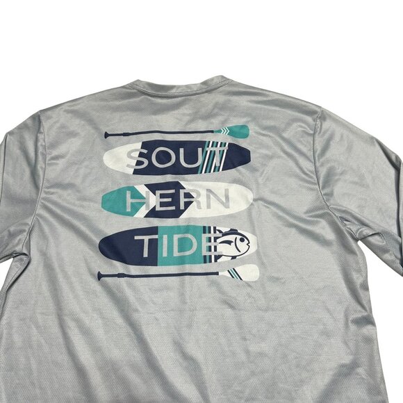 Southern Tide Shirt Mens Large Paddleboard Print Long Sleeve Casual Outdoor - Picture 2 of 7
